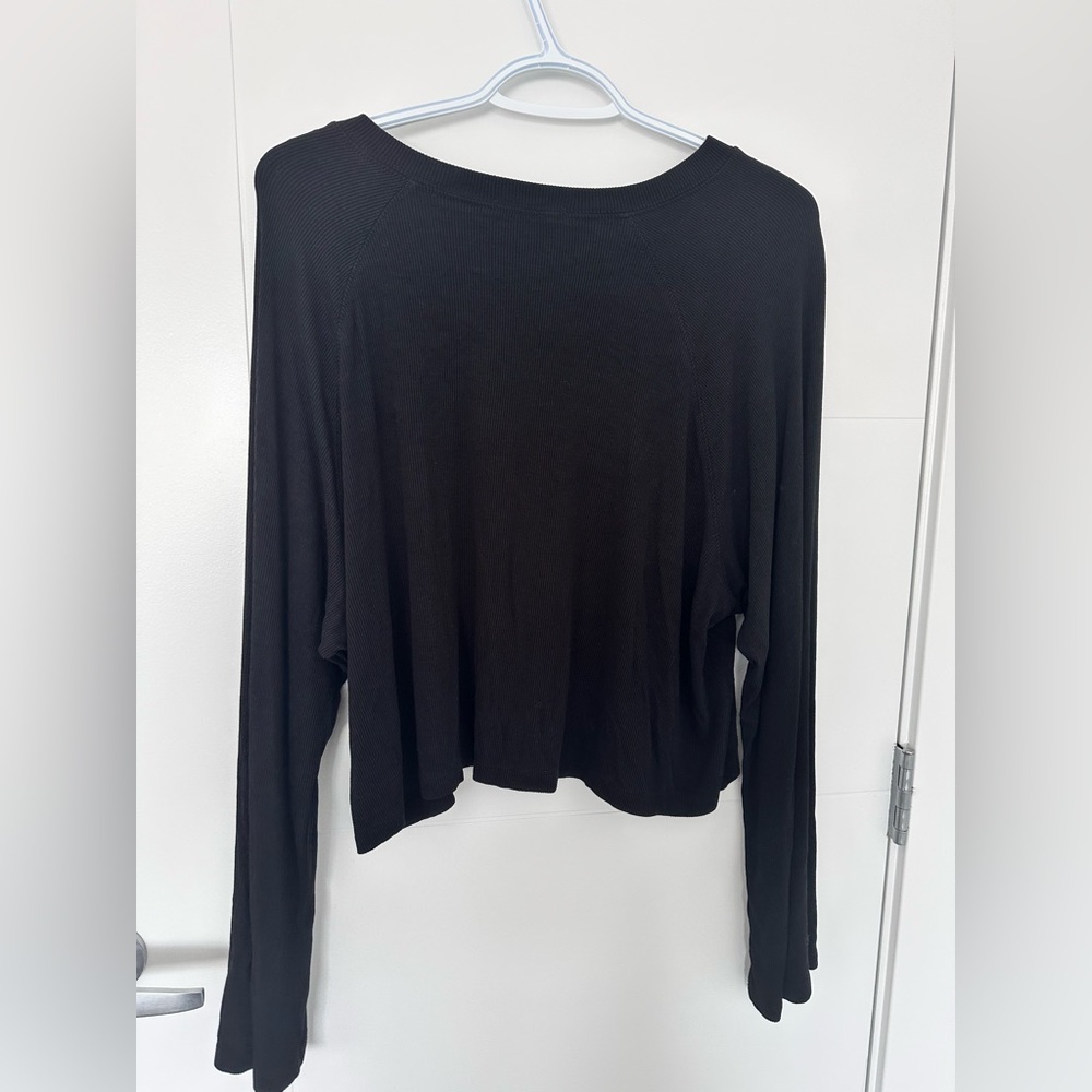 🖤 LNA Rhett Cropped Henley Top – Black | Women’s Medium🖤 - Picture 5 of 7